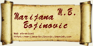 Marijana Bojinović vizit kartica